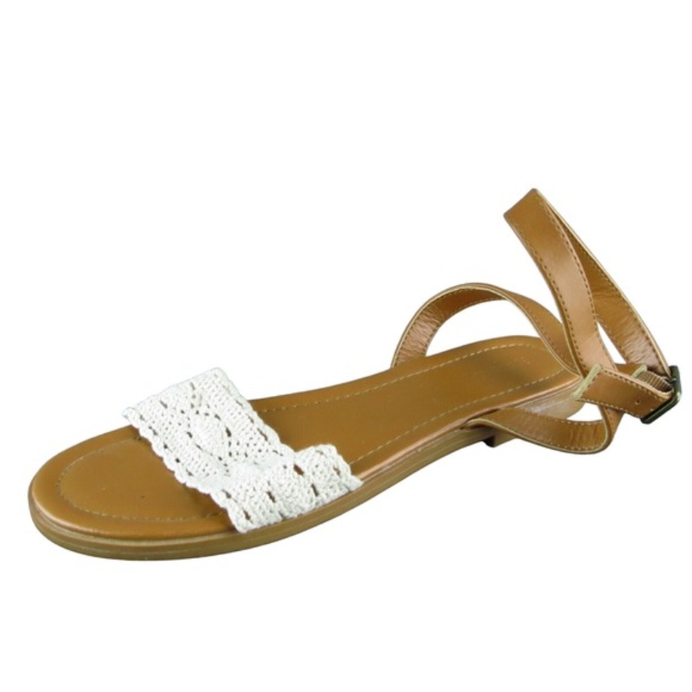 FOREVER‎ 21  Women Ankle Strap Sandal Shoes Size 8 Medium Brown Synthetic